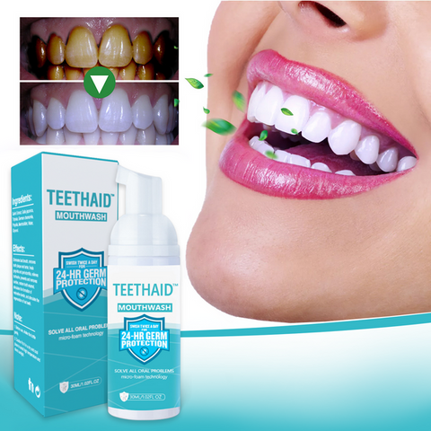 Image of 🔥"Teethaid™🔥 Enjuague bucal, blanqueamiento dental, Curación de úlceras bucales, Eliminación del mal aliento, Prevención y curación de caries